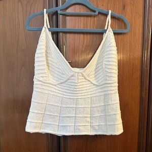 Vogue Knitting Handmade Sweater Tank Crop Top - OS
